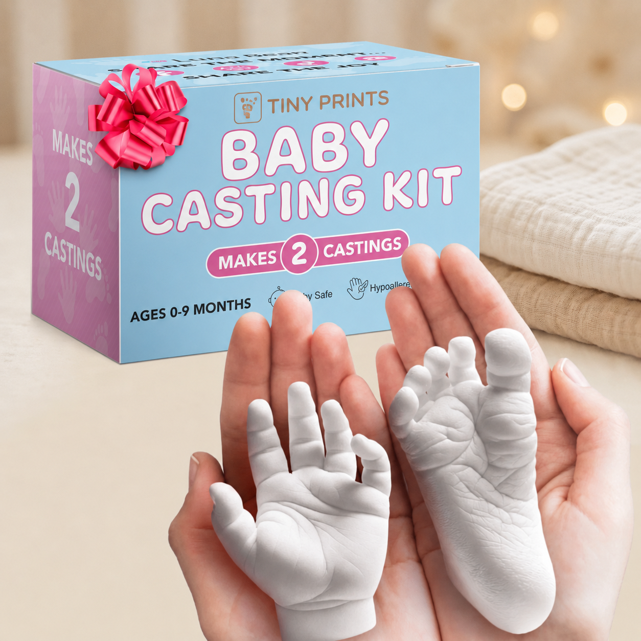 Tiny Prints™ - Baby Hand & Footprint Casting Kit